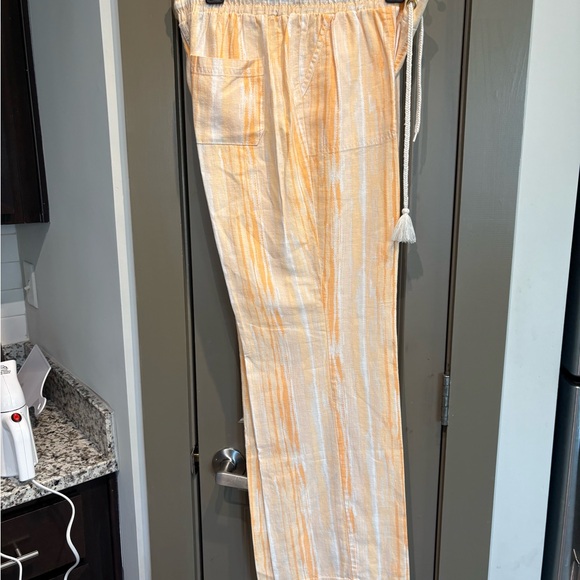 Pants - Women's Orange Striped Pants
